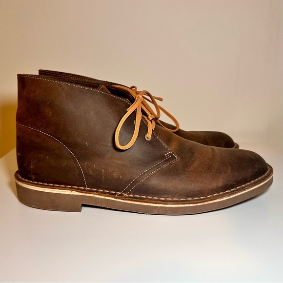Clarks Brown Leather Chukka Boots - Picture 4 of 9